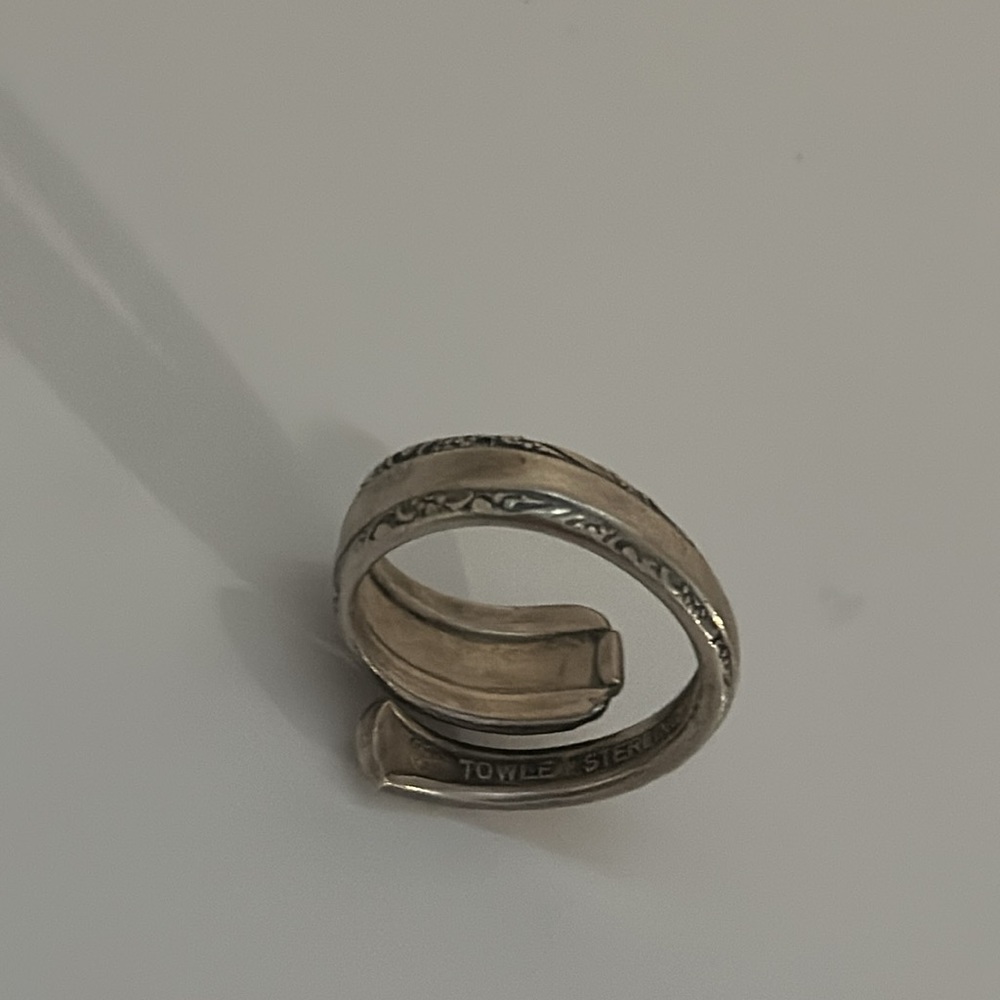 Sterling adjustable silver spoon ring - Picture 2 of 2